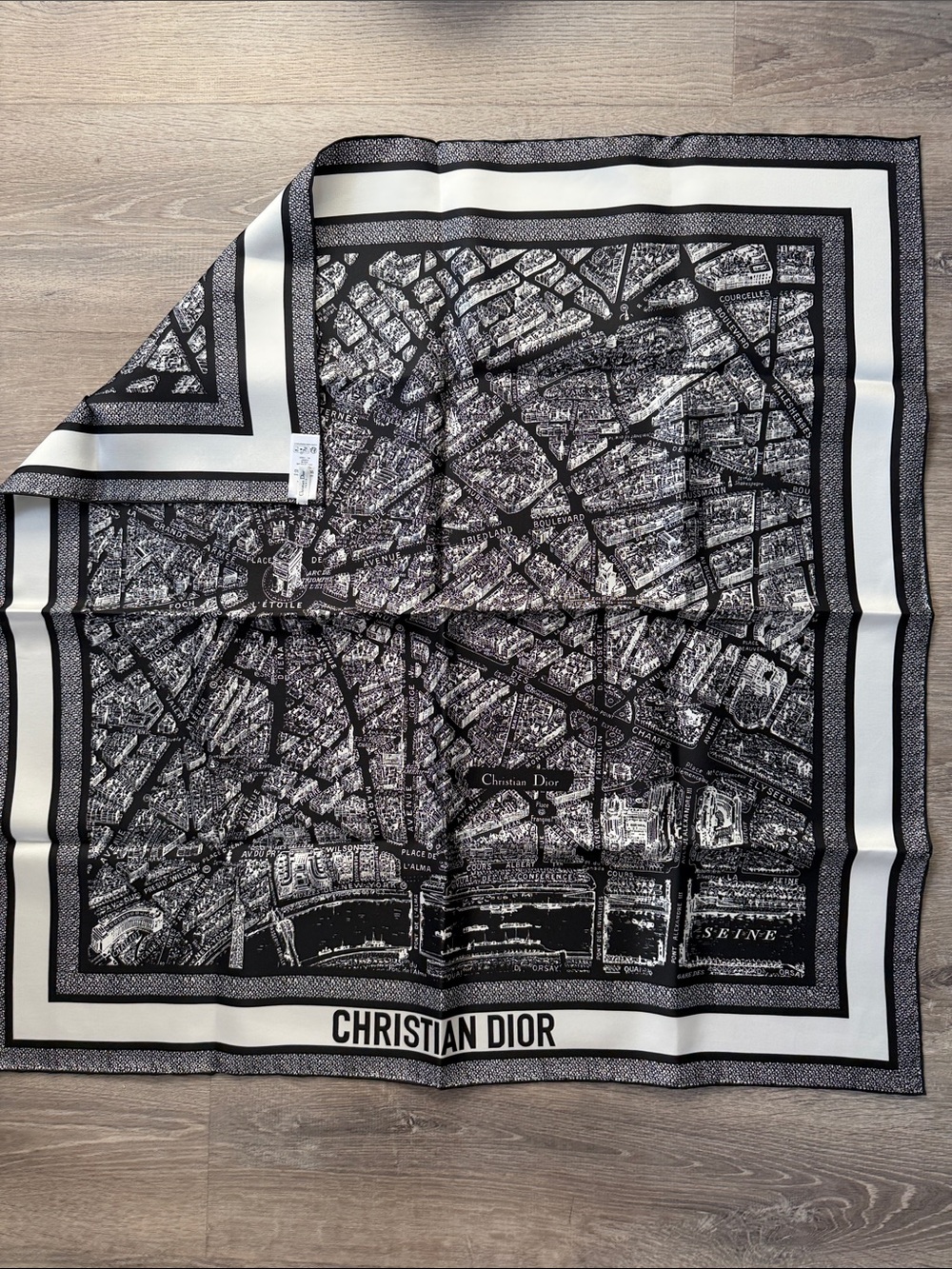 Dior Silk Black and White scarf- NEW